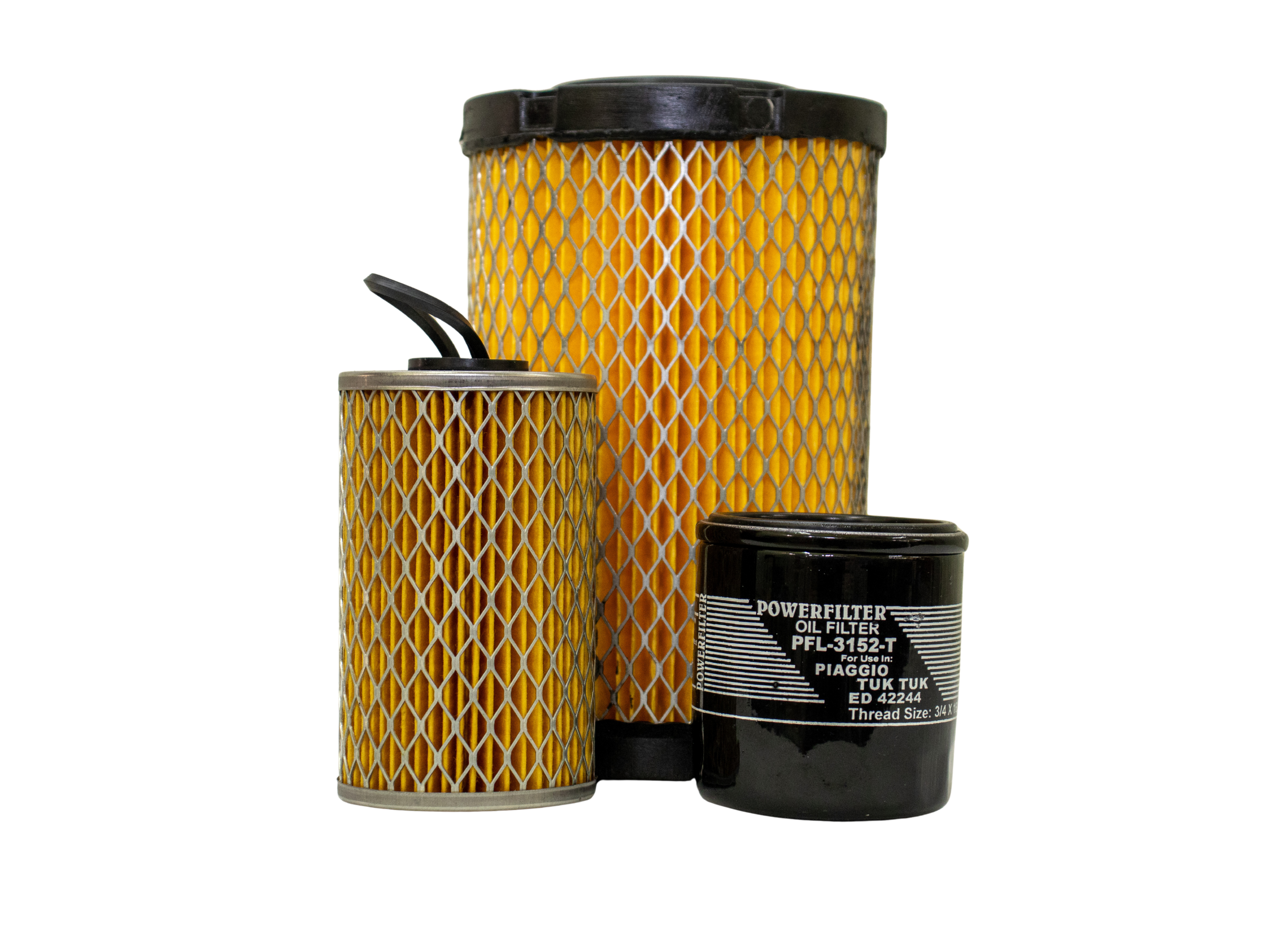 Yellow air cartridges and Powerfilter oil filter products